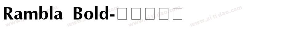 Rambla Bold字体转换